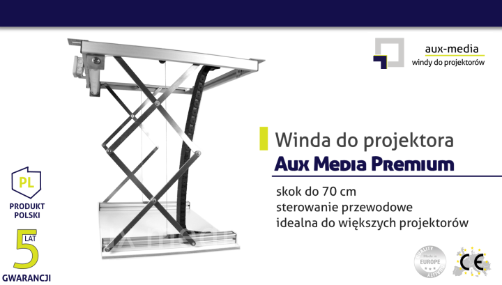Winda do projektora Aux Media Premium