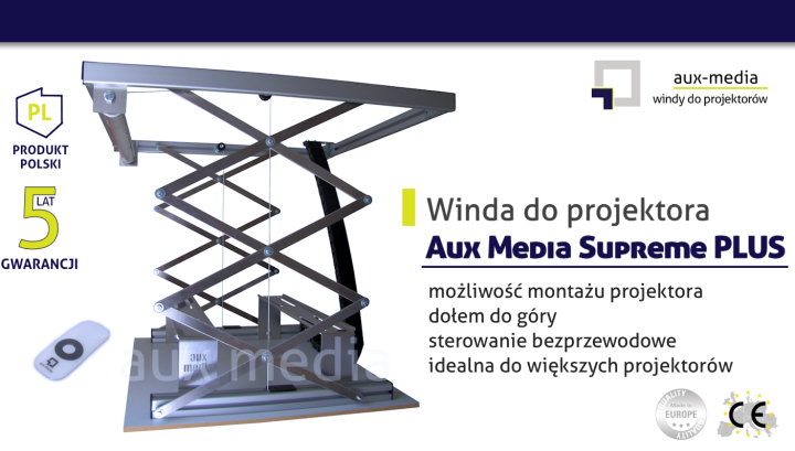 Winda do projektora Aux Media Supreme PLUS